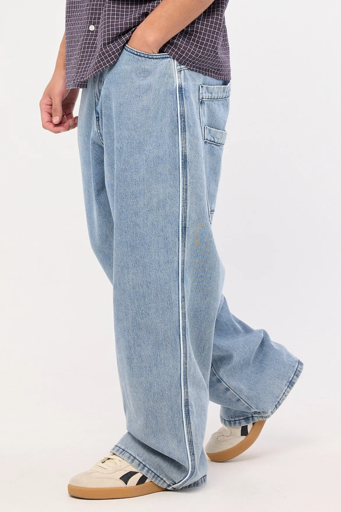 Tusk Goliath Extreme Baggy Jean Ash Blue