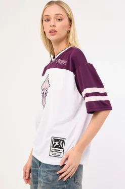 Tusk V Neck Jersey White/Plum
