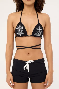 Tusk Wrap Bralette Black