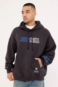 U Can't See Me Boxy Hoodie Faded Black