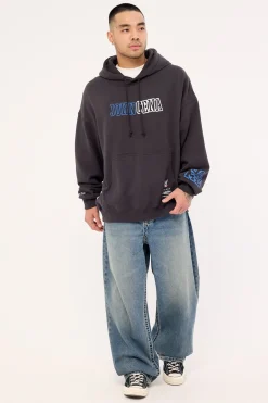 U Can't See Me Boxy Hoodie Faded Black