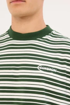 Ultrix Heavyweight Easy Tee Dark Green Stripe