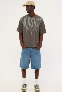 Unchainedbox Box Crop Tee Worn Black