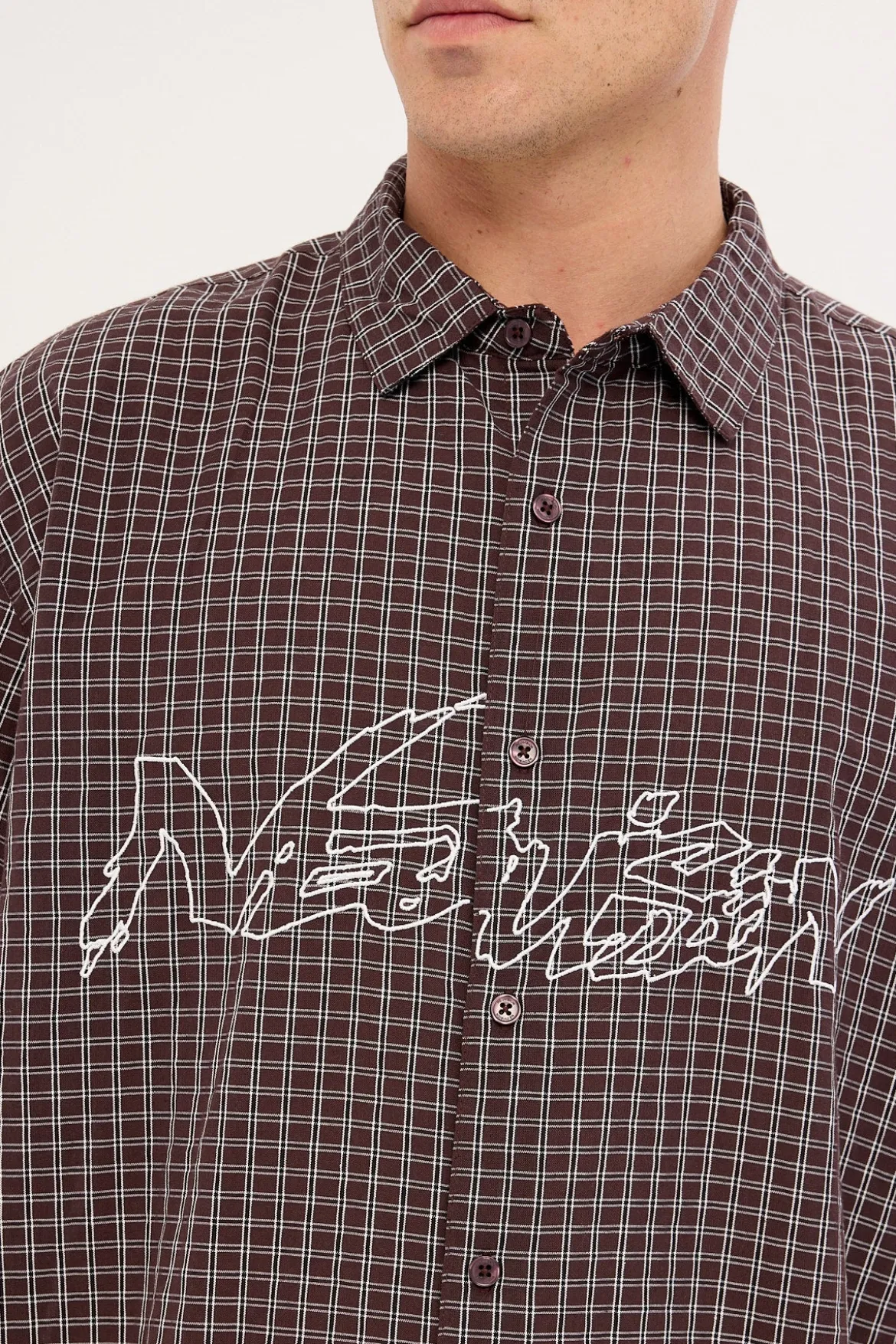 Underpass Check Oversize Shirt Brown Check
