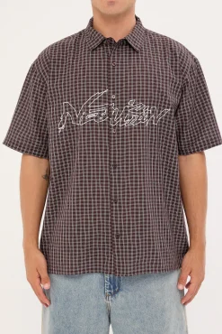 Underpass Check Oversize Shirt Brown Check