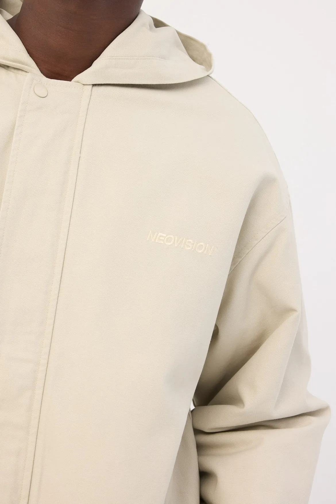 Unknown Hooded Bomber Jacket Washed Stone