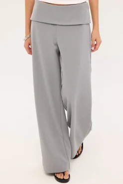 Vaila Fold Over Pant Grey