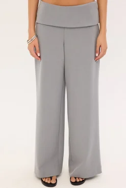 Vaila Fold Over Pant Grey