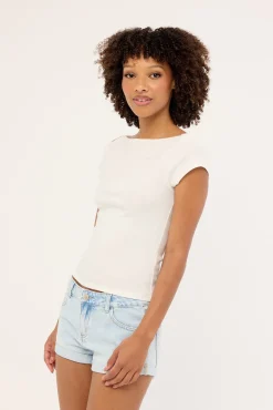 Valentina Boat Neck T-shirt White
