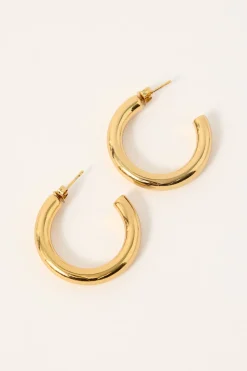 Vance Gold Hoop Earrings Gold