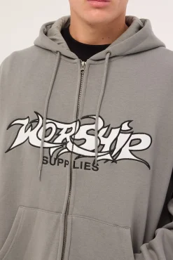 Vanity Zip Hood Steel Grey