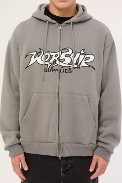 Vanity Zip Hood Steel Grey