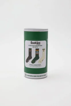 VB Sneaker Socks 3 Pack Gift Can Black/Green/Cream