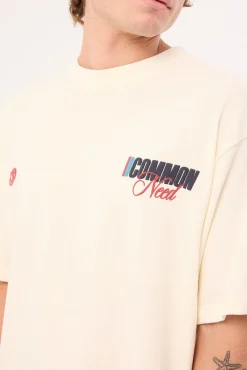 Vector Brushed Boxy Tee Ecru