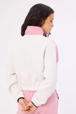 Vector Track Top Dusty Rose/Barley Grey