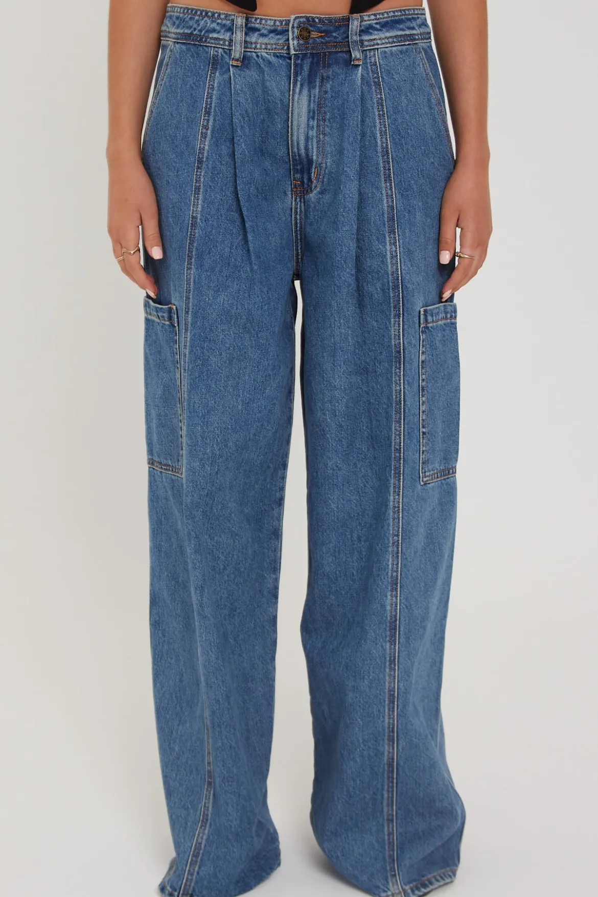 Veneda Baggy Jean Blue Denim