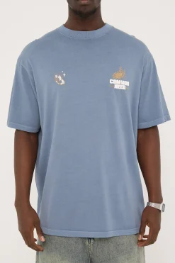 Verdant Heavyweight Boxy Tee Washed Navy