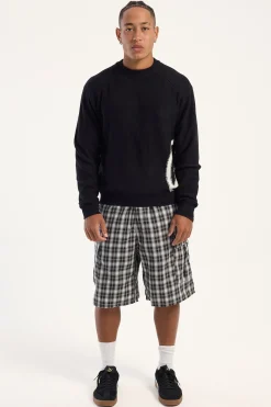 Verso Boxy Knitted Crew Black Black