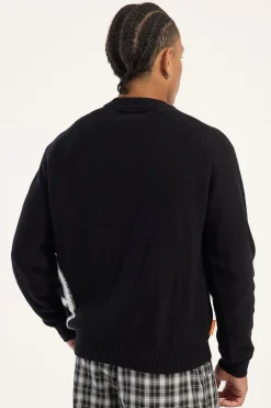 Verso Boxy Knitted Crew Black Black