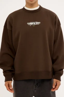 Vine Crew Sweater Dark Fudge