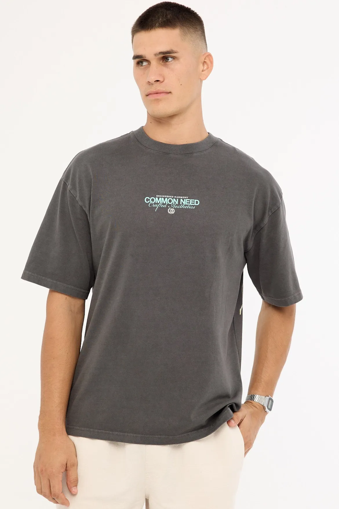 Vine Heavyweight Easy Tee Washed Black