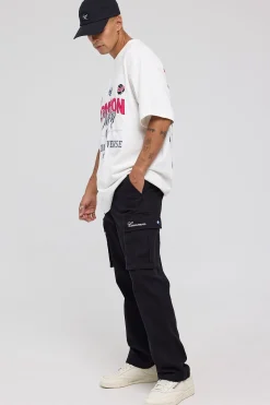 Vinyl Cargo Pant Washed Black