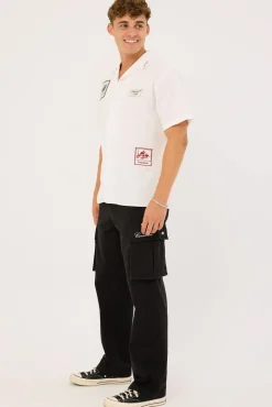 Vinyl Organic Cargo Pant Washed Black
