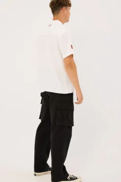 Vinyl Organic Cargo Pant Washed Black