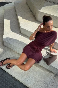 Vionne Mesh Skort Plum