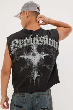Voidcore Cropped Muscle Tank Night Black