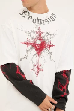 Voidcore Layered Long Sleeve Tee White/Black