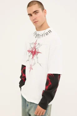 Voidcore Layered Long Sleeve Tee White/Black