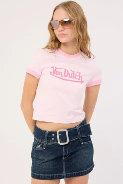 Von Dutch Basic Baby Tee Pink/Baby Pink
