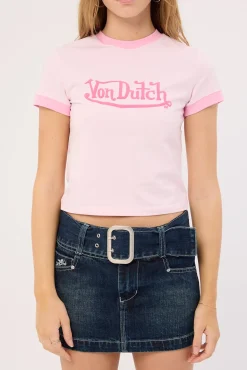 Von Dutch Basic Baby Tee Pink/Baby Pink