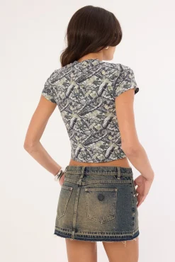 Von Dutch Camo Baby Tee Green VD Camo