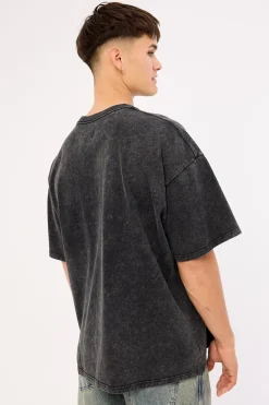 Von Dutch Distressed Men's Tee Washed Black