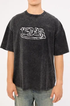 Von Dutch Distressed Men's Tee Washed Black