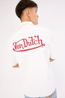 Von Dutch Mix Men's Collared Shirt White