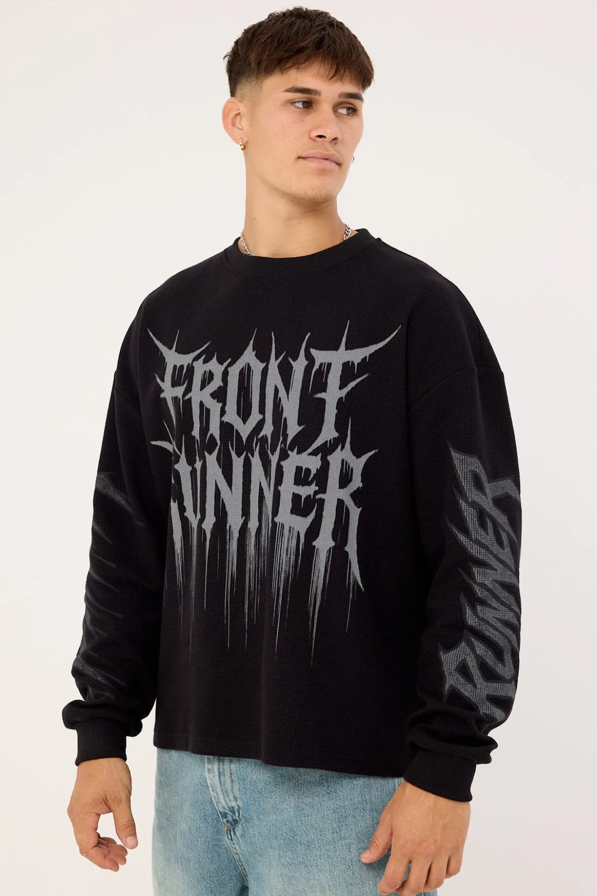 Waffle Knit Black