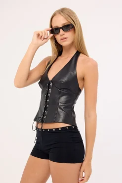 Wahya Top PU Black