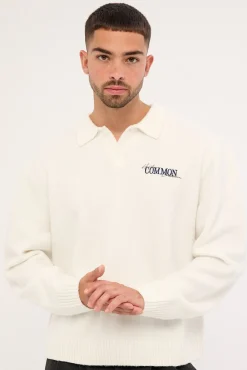 Wallace Knit Polo Off White