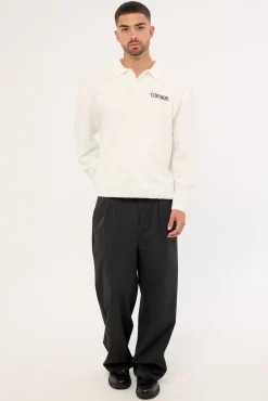 Wallace Knit Polo Off White