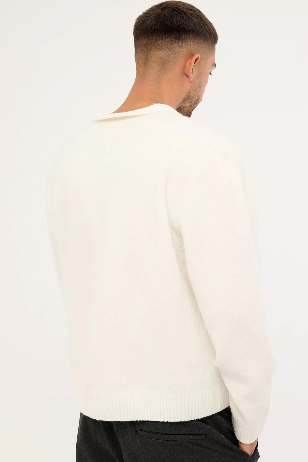 Wallace Knit Polo Off White