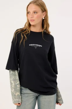 Warfare Layered Long Sleeve Tee Black/Camo