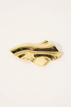 Warped Brooch 18k Gold