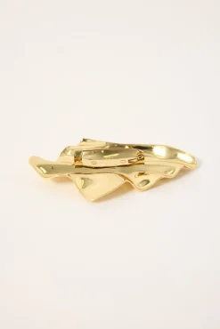 Warped Brooch 18k Gold