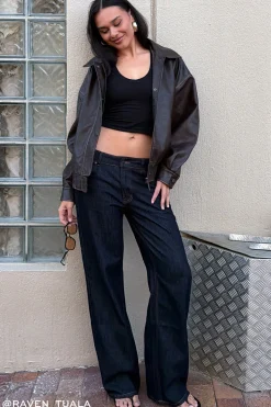 Washed Maxx PU Bomber Brown