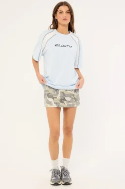 Wavers Tides Tee Retro Blue & White