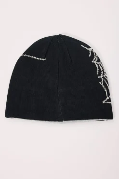 Web Reversible Skull Cap Beanie Black/Grey