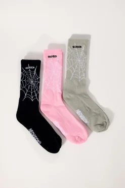 Web Sock 3 Pack Multi